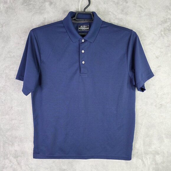 Mens Ben Hogan Blue Ribbed Performance Polo Golf Shirt Short Sleeve Size L - Picture 2 of 7